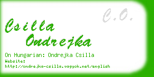 csilla ondrejka business card